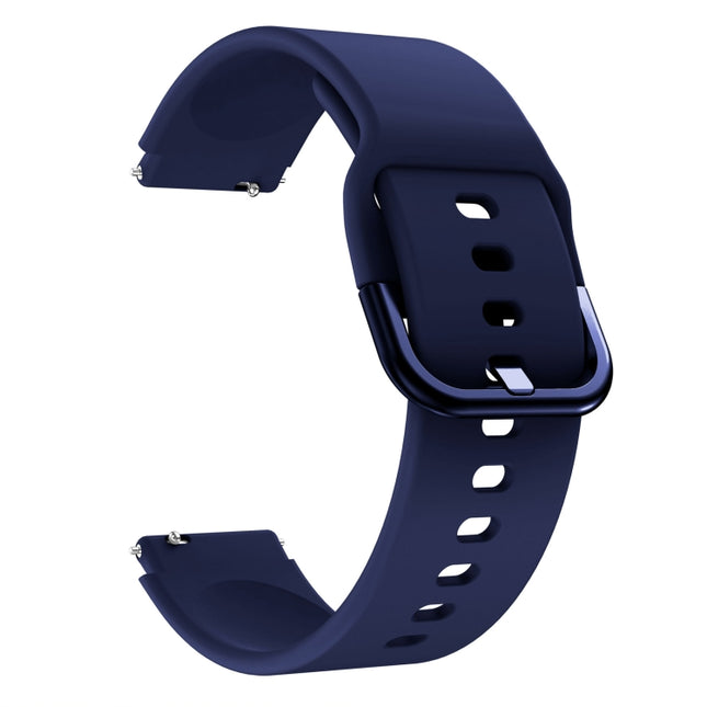 For Xiaomi Mi Watch Electroplating Buckle Silicone Replacement Strap Watchband(Blue)-garmade.com