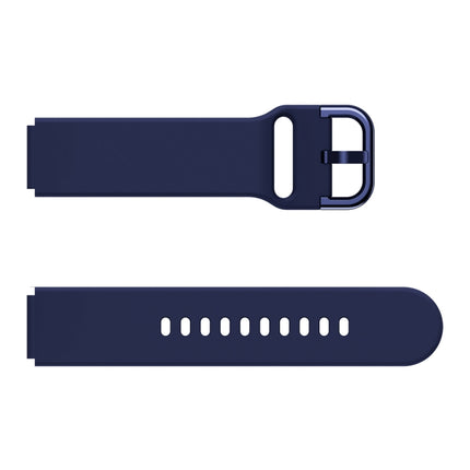 For Xiaomi Mi Watch Electroplating Buckle Silicone Replacement Strap Watchband(Blue)-garmade.com
