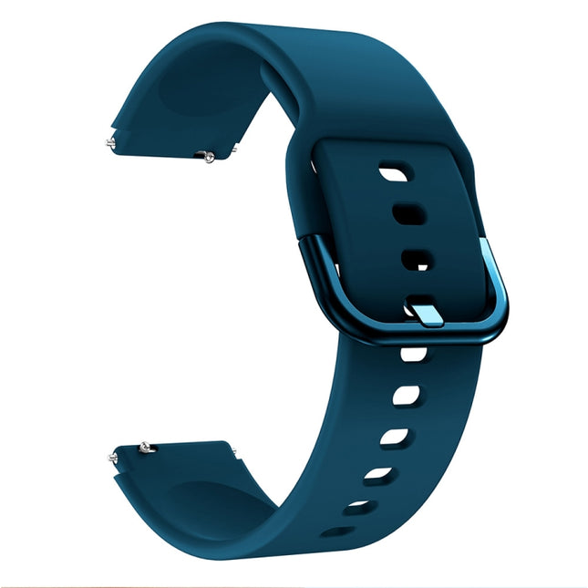 For Xiaomi Mi Watch Electroplating Buckle Silicone Replacement Strap Watchband(Rock Cyan)-garmade.com