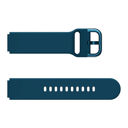 For Xiaomi Mi Watch Electroplating Buckle Silicone Replacement Strap Watchband(Rock Cyan)-garmade.com