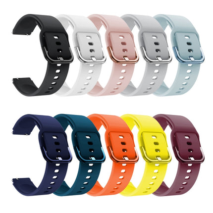 For Xiaomi Mi Watch Electroplating Buckle Silicone Replacement Strap Watchband(Orange)-garmade.com