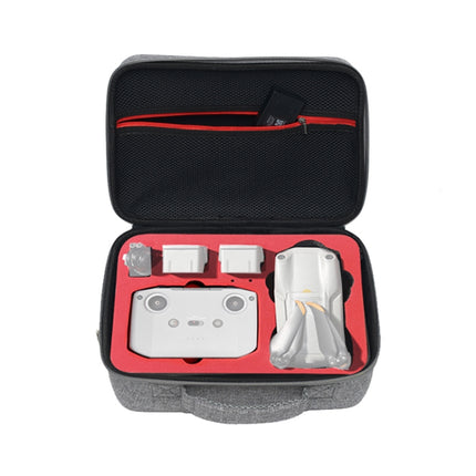 Portable Carry Case Waterproof Scratch-proof Anti-shock Travel Carrying Cover Case Box for DJI Air 2s(Grey+Red Liner)-garmade.com