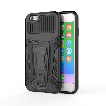 War Chariot Series Armor All-inclusive Shockproof PC + TPU Protective Case with Invisible Holder For iPhone 6(Black)-garmade.com