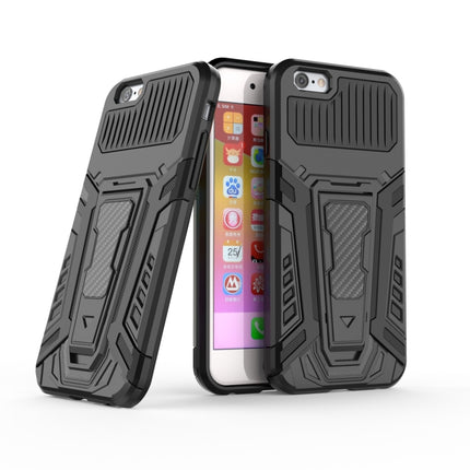 War Chariot Series Armor All-inclusive Shockproof PC + TPU Protective Case with Invisible Holder For iPhone 6(Black)-garmade.com