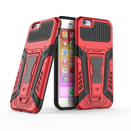 War Chariot Series Armor All-inclusive Shockproof PC + TPU Protective Case with Invisible Holder For iPhone 6(Red)-garmade.com