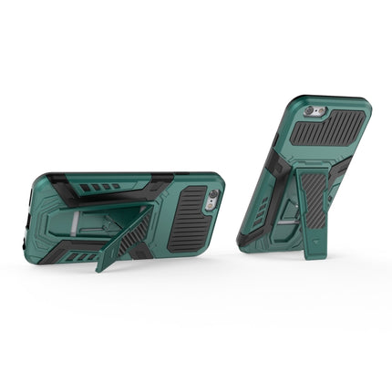 War Chariot Series Armor All-inclusive Shockproof PC + TPU Protective Case with Invisible Holder For iPhone 6(Green)-garmade.com