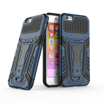 War Chariot Series Armor All-inclusive Shockproof PC + TPU Protective Case with Invisible Holder For iPhone 6(Blue)-garmade.com