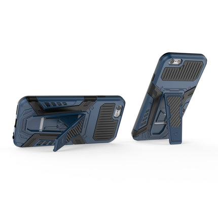 War Chariot Series Armor All-inclusive Shockproof PC + TPU Protective Case with Invisible Holder For iPhone 6(Blue)-garmade.com