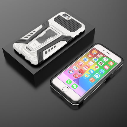 War Chariot Series Armor All-inclusive Shockproof PC + TPU Protective Case with Invisible Holder For iPhone 6(White)-garmade.com