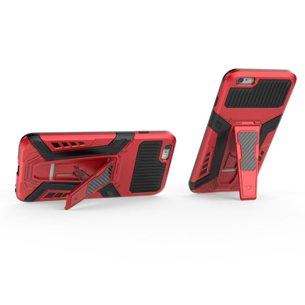 War Chariot Series Armor All-inclusive Shockproof PC + TPU Protective Case with Invisible Holder For iPhone 6 Plus(Red)-garmade.com