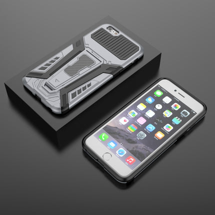 War Chariot Series Armor All-inclusive Shockproof PC + TPU Protective Case with Invisible Holder For iPhone 6 Plus(Grey)-garmade.com