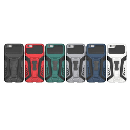 War Chariot Series Armor All-inclusive Shockproof PC + TPU Protective Case with Invisible Holder For iPhone 6 Plus(White)-garmade.com