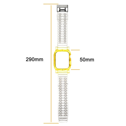 Crystal Clear Color Contrast Replacement Strap Watchband For Apple Watch Series 6 & SE & 5 & 4 40mm / 3 & 2 & 1 38mm (Blue)-garmade.com