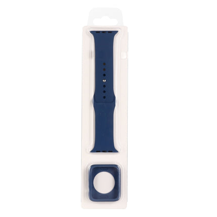 Silicone Replacement Strap Watchband + Watch Protective Case Set For Apple Watch Series 6 & SE & 5 & 4 40mm / 3 & 2 & 1 38mm (Ice Blue)-garmade.com