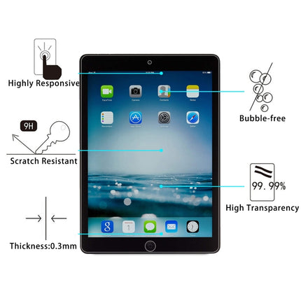 9H 2.5D Explosion-proof Tempered Glass Film For iPad 9.7 2018 / 2017 / Pro 9.7 / Air 2 / Air-garmade.com
