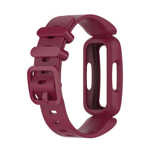 For Fitbit Inspire 2 Silicone Replacement Strap Watchband(Wine Red)-garmade.com