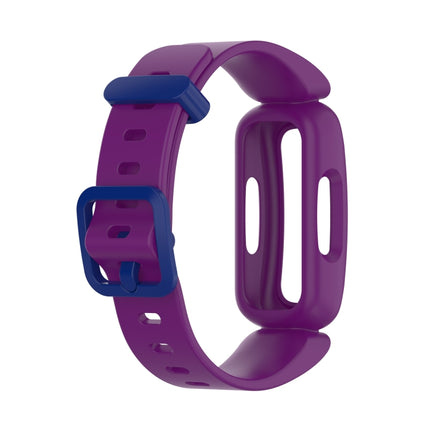 For Fitbit Inspire 2 Silicone Replacement Strap Watchband(Purple+Dark Blue)-garmade.com