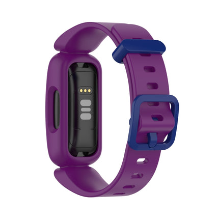 For Fitbit Inspire 2 Silicone Replacement Strap Watchband(Purple+Dark Blue)-garmade.com