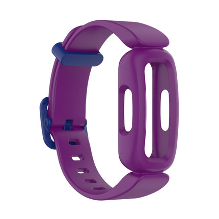 For Fitbit Inspire 2 Silicone Replacement Strap Watchband(Purple+Dark Blue)-garmade.com