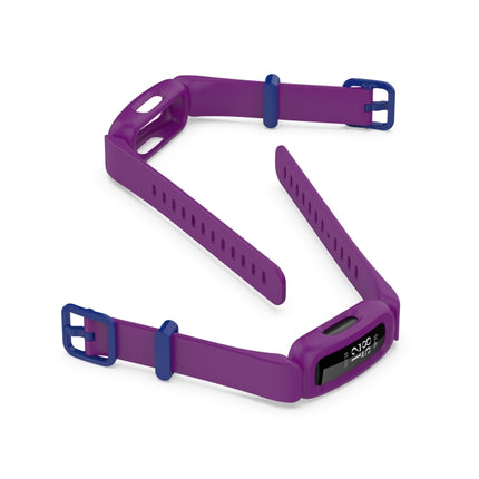 For Fitbit Inspire 2 Silicone Replacement Strap Watchband(Purple+Dark Blue)-garmade.com