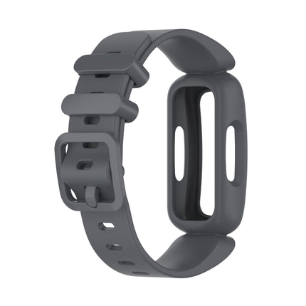 For Fitbit Inspire 2 Silicone Replacement Strap Watchband(Dark Grey)-garmade.com
