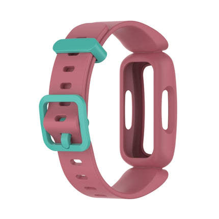 For Fitbit Inspire 2 Silicone Replacement Strap Watchband(Watermelon Red+Green)-garmade.com