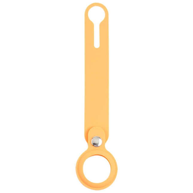Shockproof Anti-scratch Silicone Protective Case Cover with Hang Loop For AirTag(Orange)-garmade.com