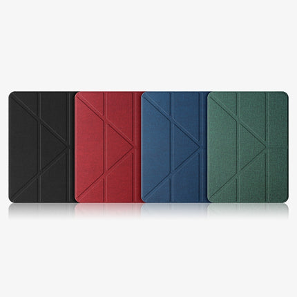 For iPad Pro 11 2022 / 2021 / 2020 MMutural Multi-fold Smart Leather Tablet Case(Dark Green)-garmade.com