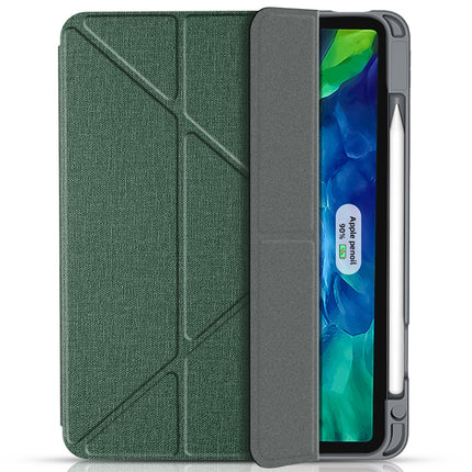 For iPad Pro 12.9 2022 / 2021 / 2020 Mutural Multi-fold Smart Leather Tablet Case(Black)-garmade.com