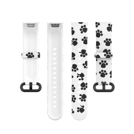 For Xiaomi Mi Watch Lite / Redmi Watch Silicone Printing Replacement Watchband(Footprint)-garmade.com