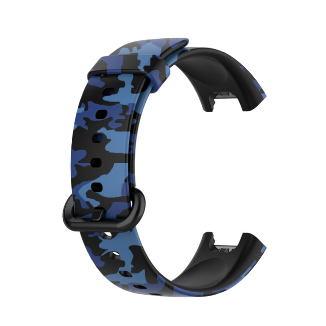 For Xiaomi Mi Watch Lite / Redmi Watch Silicone Printing Replacement Watchband(Camouflage Blue)-garmade.com