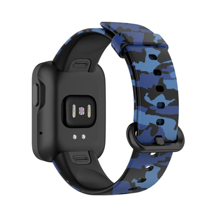 For Xiaomi Mi Watch Lite / Redmi Watch Silicone Printing Replacement Watchband(Camouflage Blue)-garmade.com