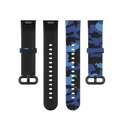 For Xiaomi Mi Watch Lite / Redmi Watch Silicone Printing Replacement Watchband(Camouflage Blue)-garmade.com