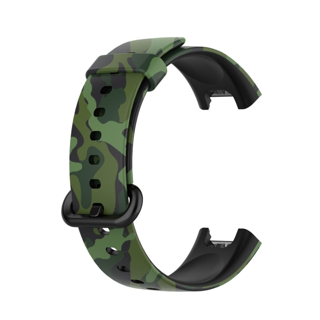 For Xiaomi Mi Watch Lite / Redmi Watch Silicone Printing Replacement Watchband(Camouflage Green)-garmade.com
