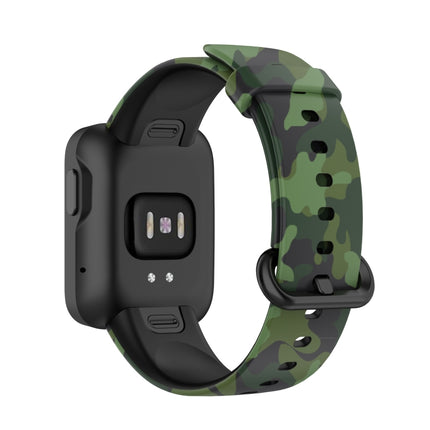 For Xiaomi Mi Watch Lite / Redmi Watch Silicone Printing Replacement Watchband(Camouflage Green)-garmade.com