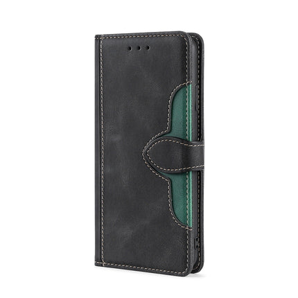For Samsung Galaxy Note20 Stitching Skin Feel Magnetic Buckle Horizontal Flip PU Leather Case with Holder & Card Slots & Wallet(Black)-garmade.com