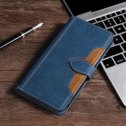For Samsung Galaxy Note10 Stitching Skin Feel Magnetic Buckle Horizontal Flip PU Leather Case with Holder & Card Slots & Wallet(Blue)-garmade.com