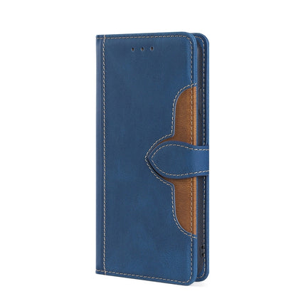 For Samsung Galaxy Note10 Stitching Skin Feel Magnetic Buckle Horizontal Flip PU Leather Case with Holder & Card Slots & Wallet(Blue)-garmade.com