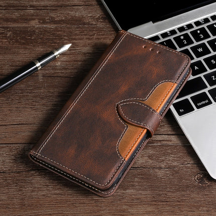 For Samsung Galaxy Note10 Stitching Skin Feel Magnetic Buckle Horizontal Flip PU Leather Case with Holder & Card Slots & Wallet(Brown)-garmade.com