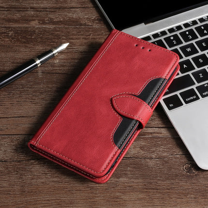 For Samsung Galaxy S21+ 5G Stitching Skin Feel Magnetic Buckle Horizontal Flip PU Leather Case with Holder & Card Slots & Wallet(Red)-garmade.com
