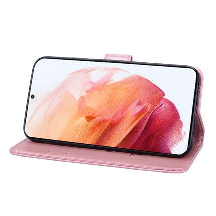 For Samsung Galaxy S21+ 5G Rose Embossed Horizontal Flip PU Leather Case with Holder & Card Slots & Wallet(Rose Gold)-garmade.com