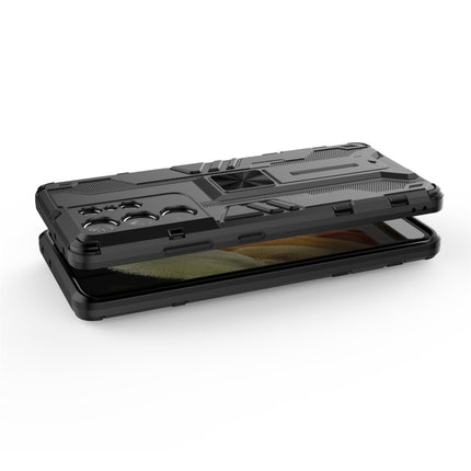 For Samsung Galaxy S21 Ultra 5G Supersonic PC + TPU Shock-proof Protective Case with Holder(Black)-garmade.com