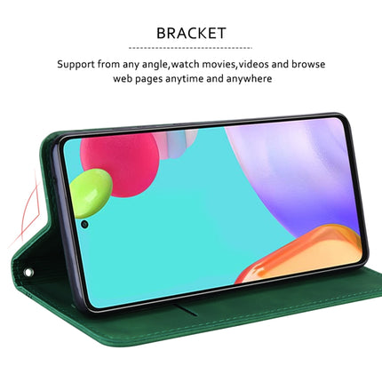 For Samsung Galaxy S21+ 5G Frosted Business Magnetic Horizontal Flip PU Leather Case with Holder & Card Slot & Lanyard(Green)-garmade.com