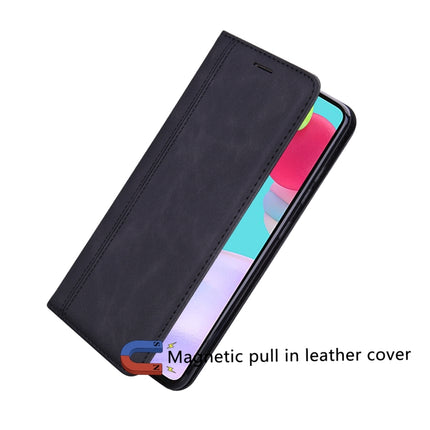 For Samsung Galaxy S21 Ultra 5G Frosted Business Magnetic Horizontal Flip PU Leather Case with Holder & Card Slot & Lanyard(Black)-garmade.com