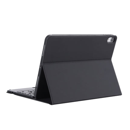 YT098B-A Detachable Candy Color Skin Feel Texture Round Keycap Bluetooth Keyboard Leather Case with Touch Control For iPad Air 4 10.9 2020 / Air 5 10.9 2022 (Black)-garmade.com