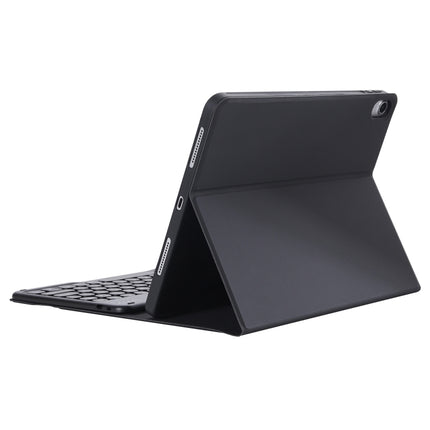 YT102B Detachable Candy Color Skin Feel Texture Round Keycap Bluetooth Keyboard Leather Case For iPad 10.2 2020 & 2019 / Air 2019 / Pro 10.5 inch(Black)-garmade.com