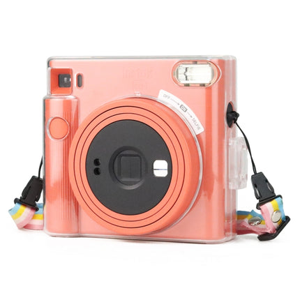 Clear Crystal Camera Bag with Shoulder Strap for Fujifilm Instax Square SQ1-garmade.com