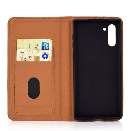 For Galaxy Note 10 Solid Color Magnetic Horizontal Flip Leather Case with Card Slot & Holder(Black)-garmade.com