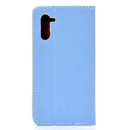 For Galaxy Note 10 Solid Color Magnetic Horizontal Flip Leather Case with Card Slot & Holder(Blue)-garmade.com