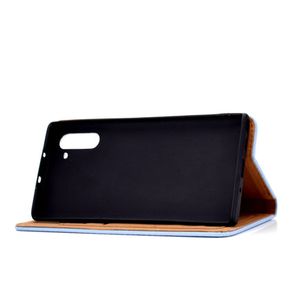 For Galaxy Note 10 Solid Color Magnetic Horizontal Flip Leather Case with Card Slot & Holder(Blue)-garmade.com